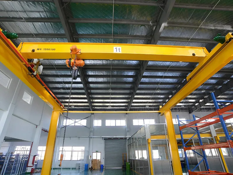 LD Single Girder Electric Hoist Overhead Crane — working view